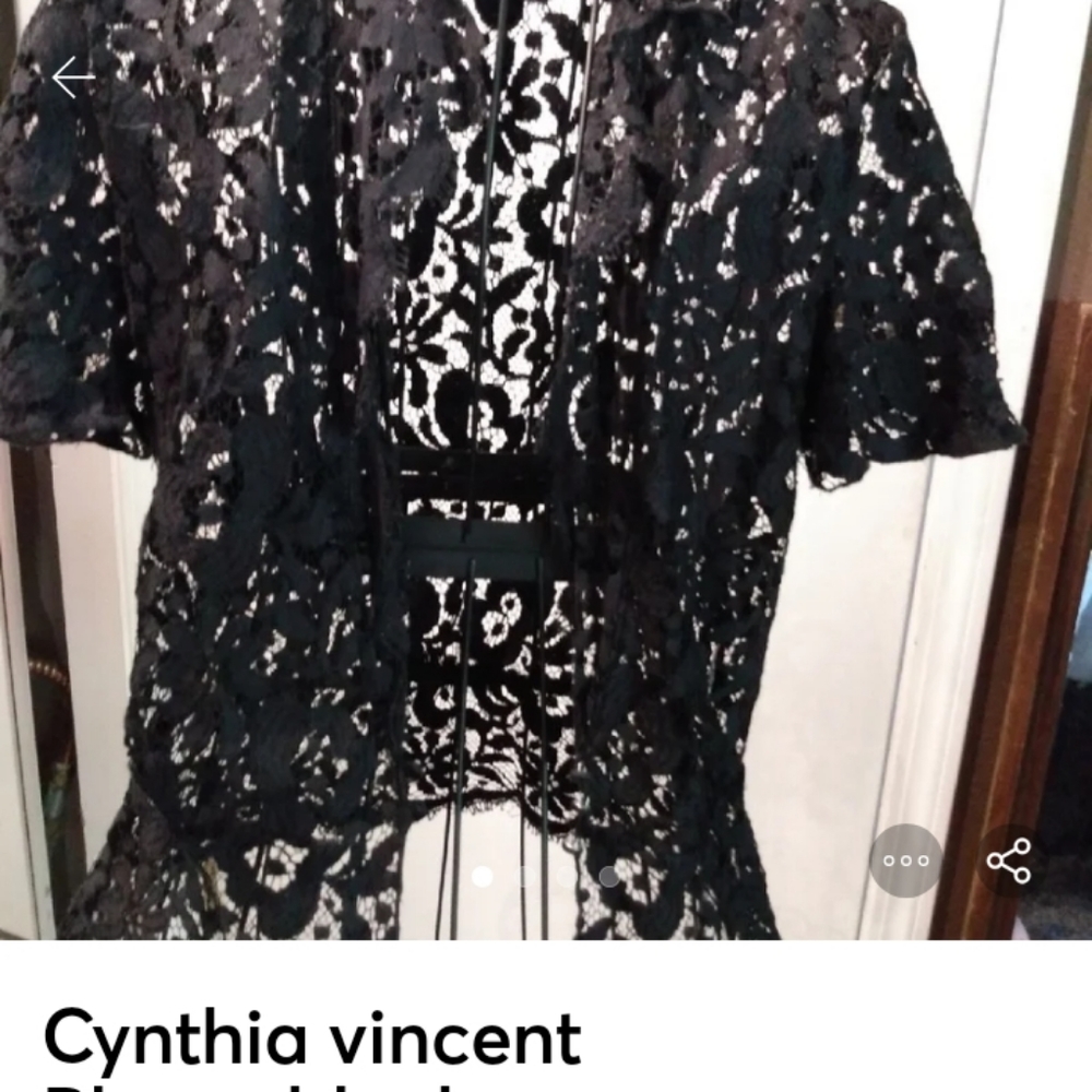 Black lace top cynthia vincent